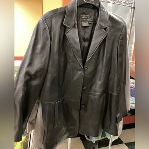 Jerry Lewis Women’s Sleek Vintage Black Genuine Leather Jacket 1X